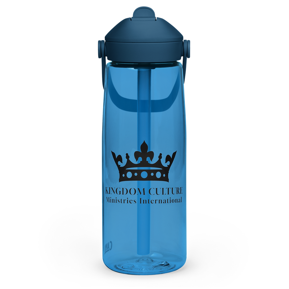 Thumbnail: 25-oz Flip-Straw Water Bottle with Black KCMI Logo