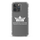 Thumbnail: Clear iPhone case with a white KCMI crown logo.