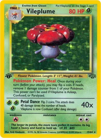 Vileplume Jungle Holo Rare 15