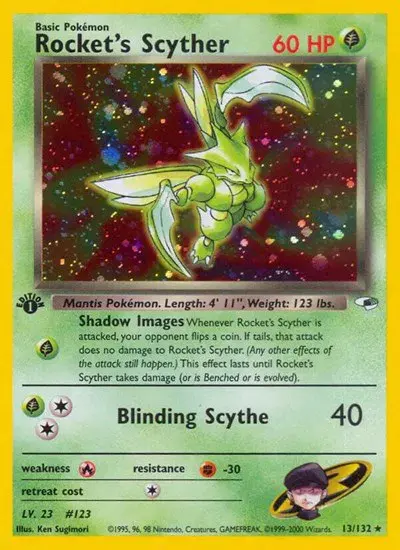 Rocket's Scyther Gym Heroes Holo Rare 13