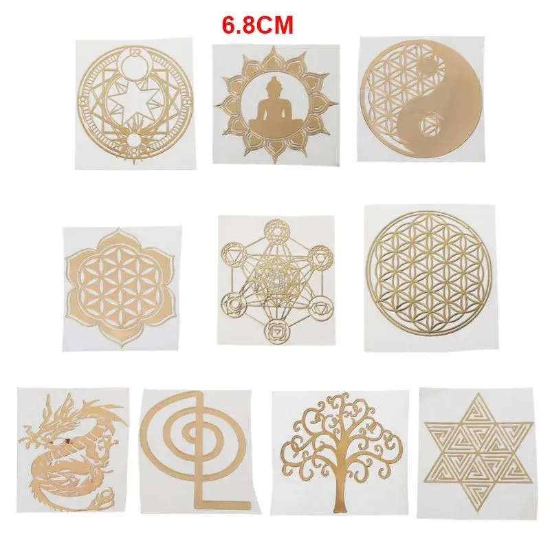 Thumbnail: 7 Chakra  Copper Energy Tower Orgonite Stickers Flower Life Tree Pyramid Epoxy