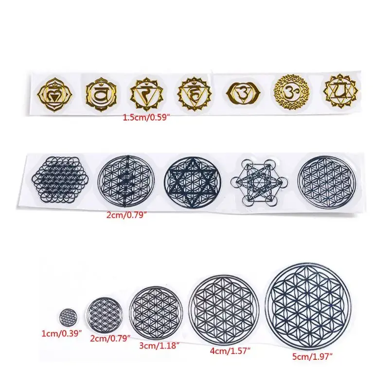 Thumbnail: 7 Chakra  Copper Energy Tower Orgonite Stickers Flower Life Tree Pyramid Epoxy