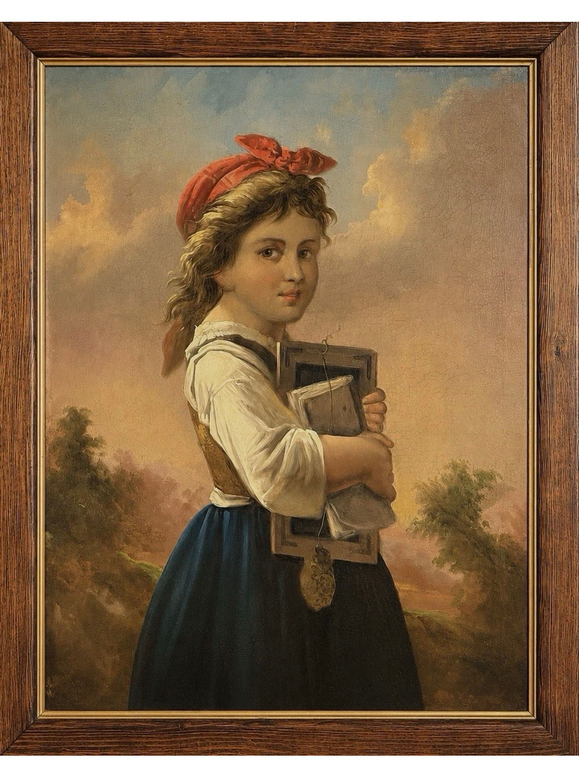 CHARLES NOEL - PORTRAIT OF A SCHOOLGIRL