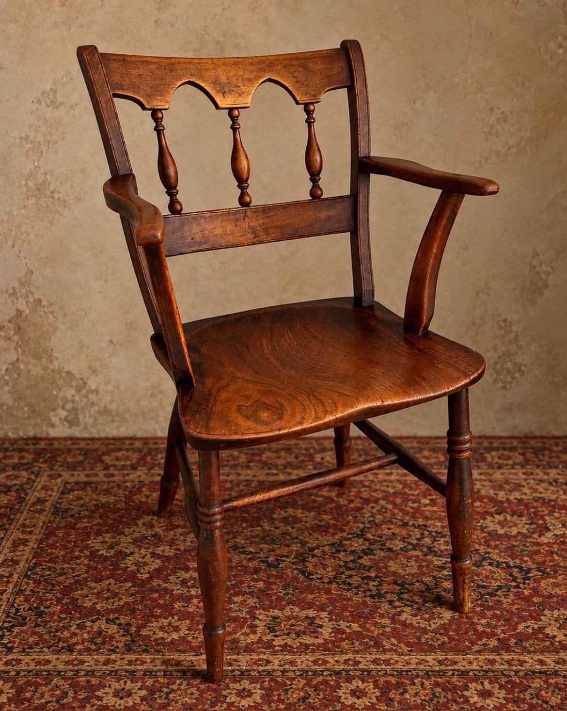 19th Century Oxford Windsor Bar Back Armchair
