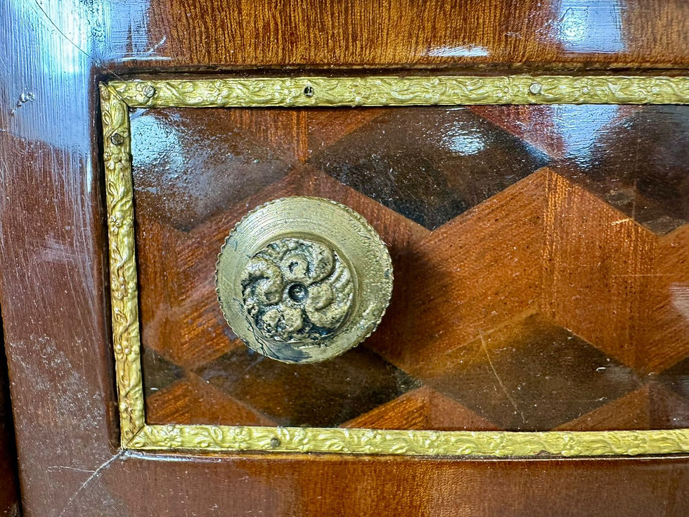 Thumbnail: French Style Demi-Lune Commode Cabinet With Ormolu Mounts