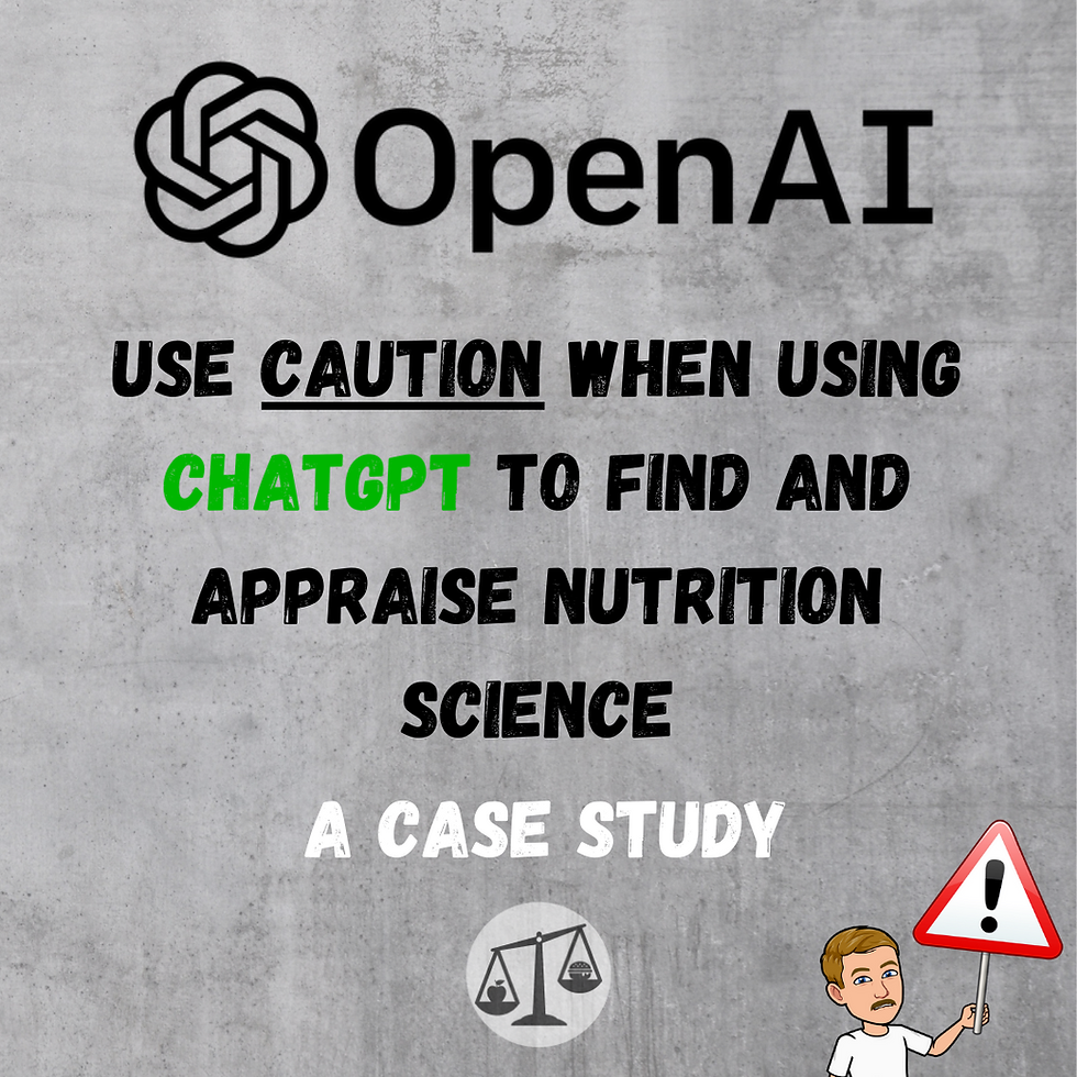Instagram post on ChatGPT's inaccuracies in providing nutrition information.