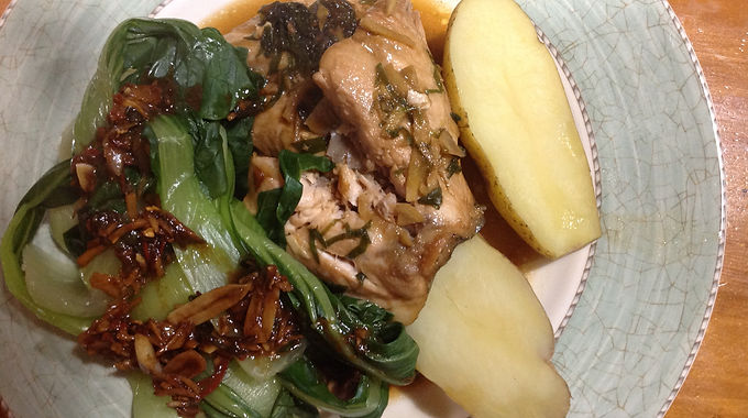 Steamed Ginger Salmon with Bok Choy and Sesame