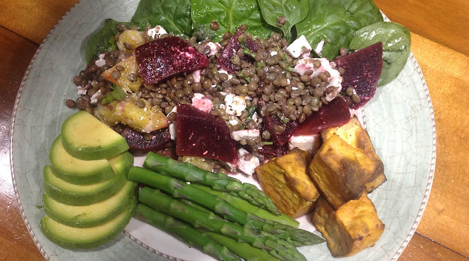 Beetroot, Lentil , Orange and Feta Salad