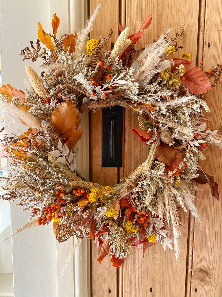 autumn dried wreath