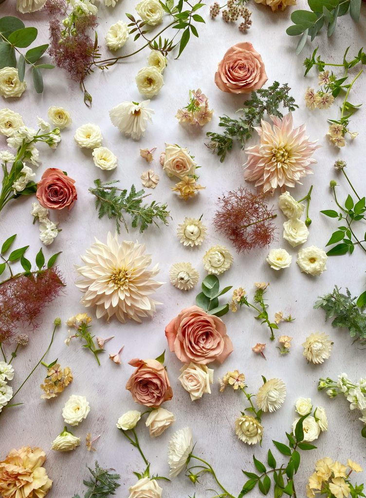 Floral flat lay inspiration