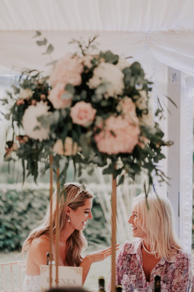 Tall gold stand wedding table decorations