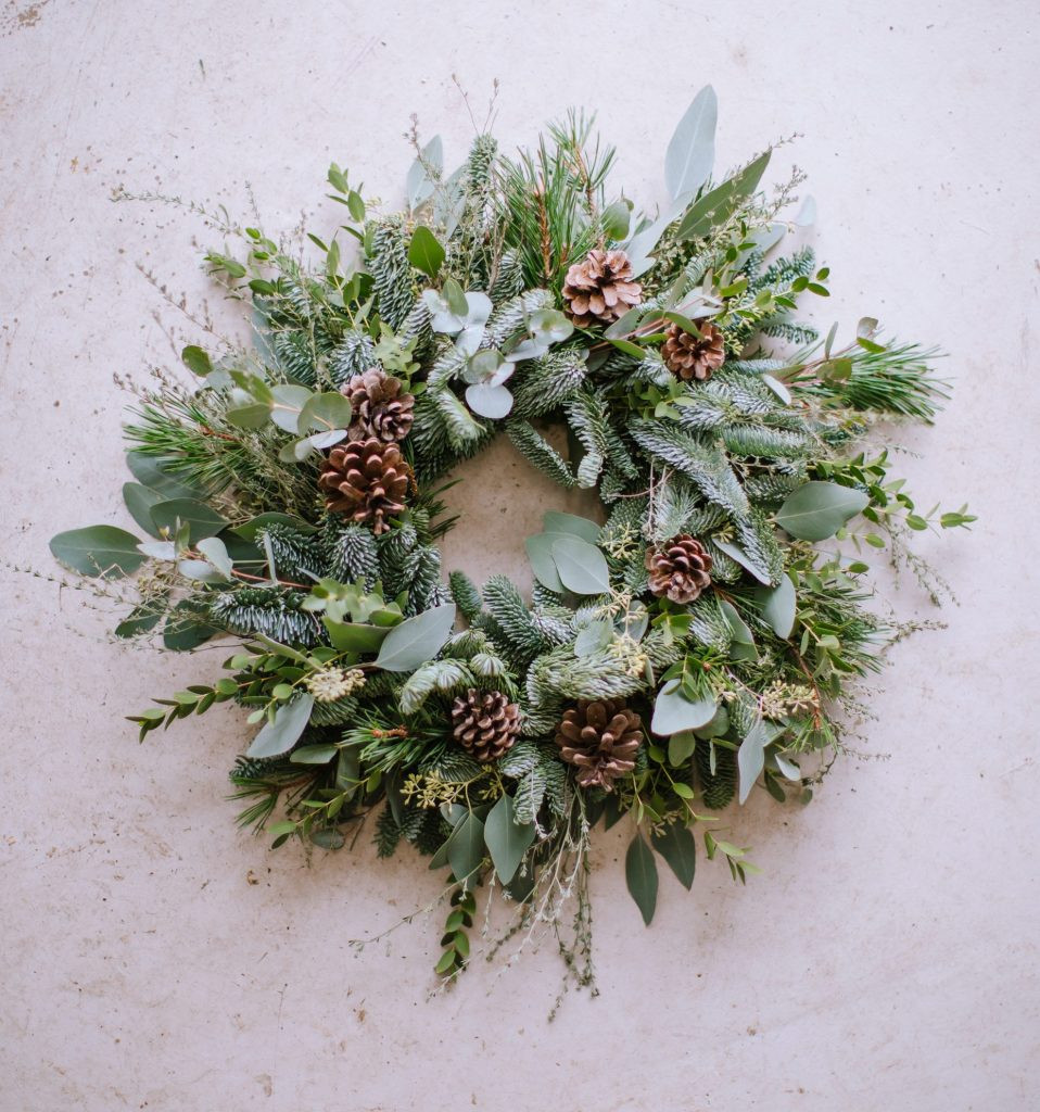 Winter foliage Christmas wreath
