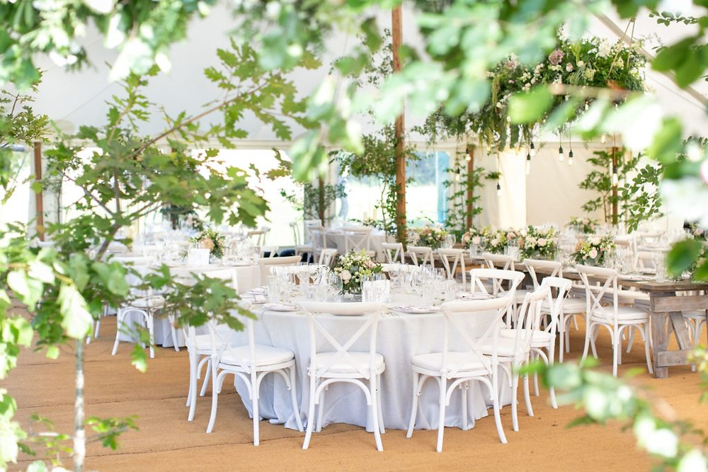 Luxury marquee wedding flowers