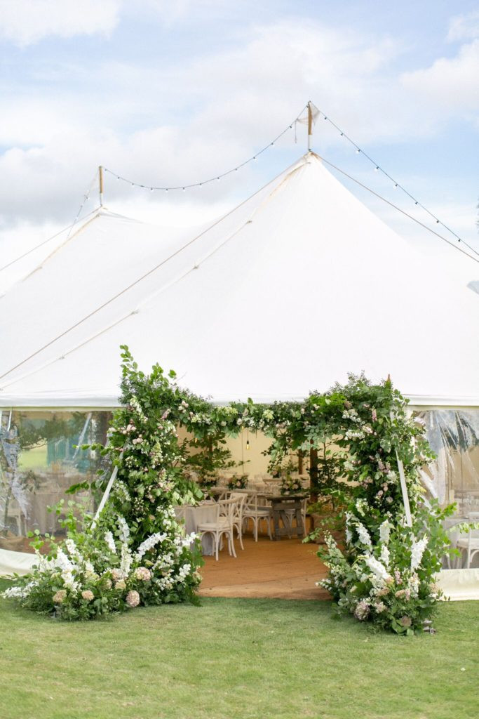 luxury marquee floral arch