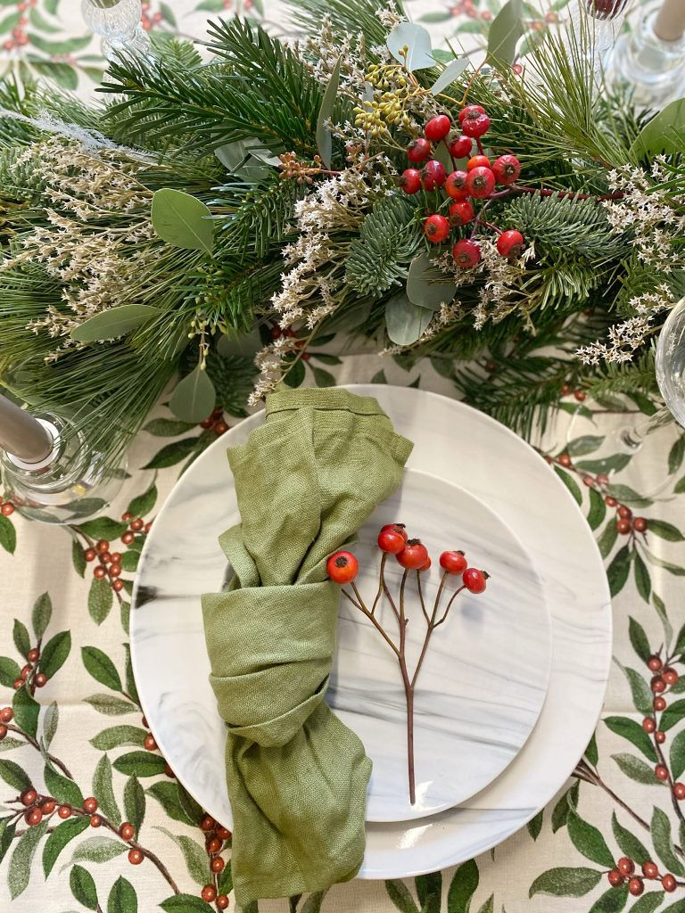 Christmas table garland