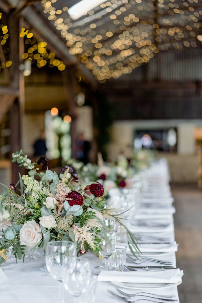 Stone Barn table decorations