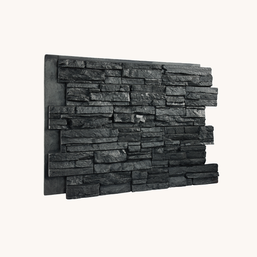 Faux Stacked Stone Panel - Graphite | Antico Elements