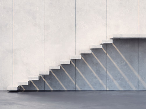 Artistic photograph of a minimalist Staircase