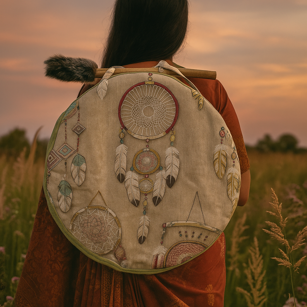 Tisseuse de Rêves - 45 cm - Côtés vert clair