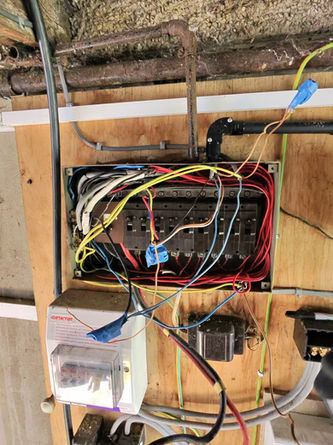 Poor electrical junction wiring identified during fixed wire testing.