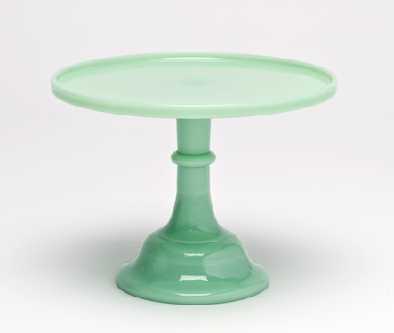 Mint green, glass milk cake stand