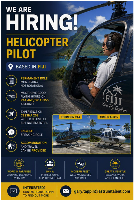 Helicopter Pilot Required-Fiji logo