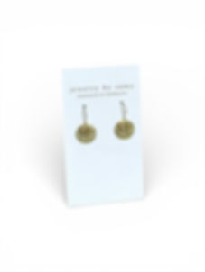 Gold Hammered Disc Earrings