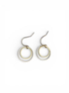Mixed Metal Circle Earrings