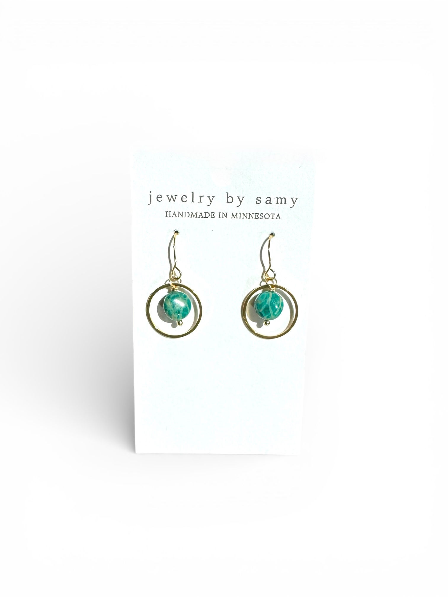 Amazonite Hoop Earring