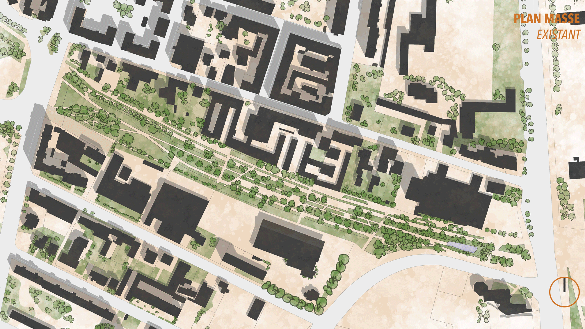 Plans de masses avant/après