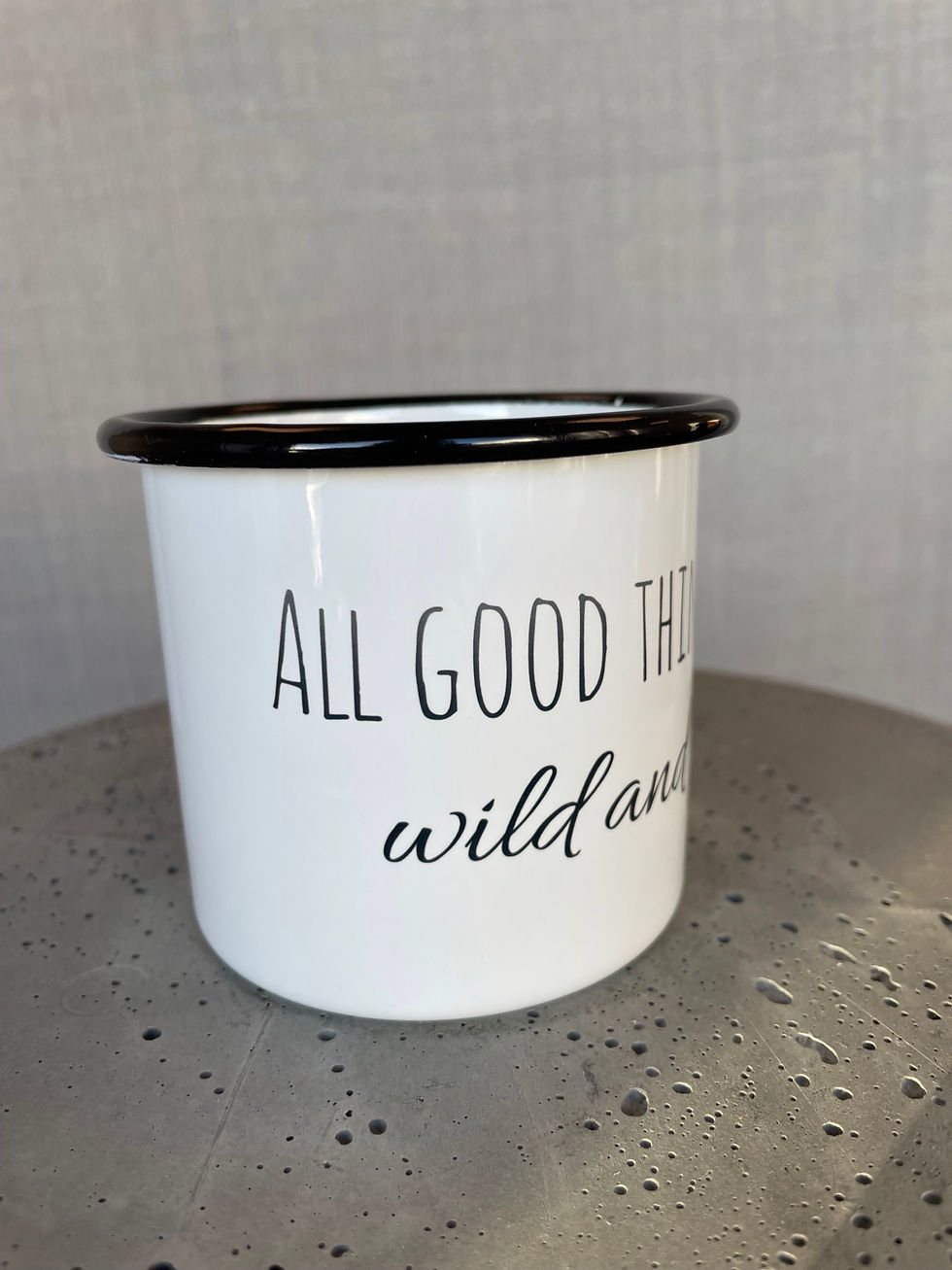 Miniatyrbilde: Emaljekopp "All good things"