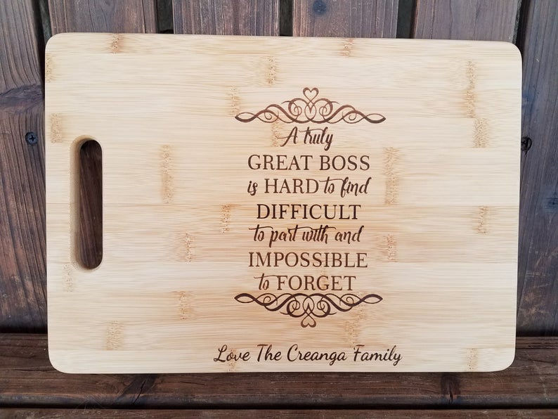Boss's Day Gift, Thank you Gift for Boss, Personalized Cutting Board