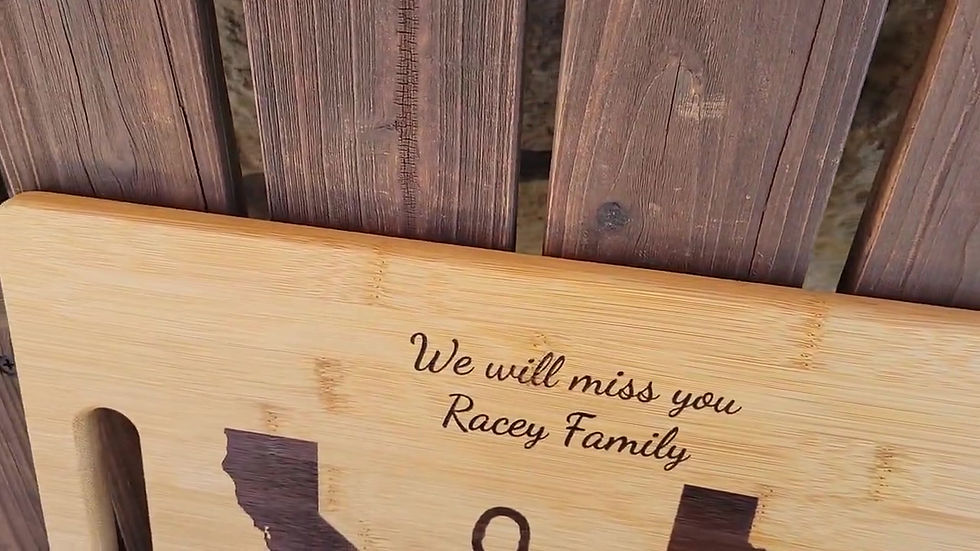 Thumbnail: We Will Miss You Gift With Custom Saying Personalized Cutting Board