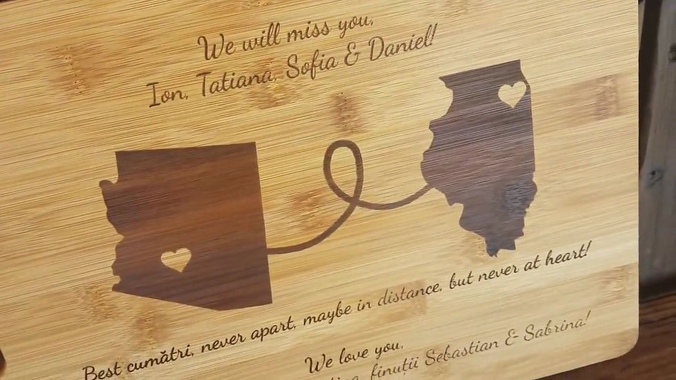 Thumbnail: We Will Miss You Gift • Going Away Gift • Moving Gift • Custom Cutting Board