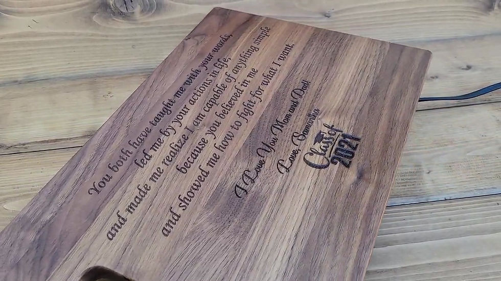 Thumbnail: Gift to parents on graduation day, Custom Cutting Board