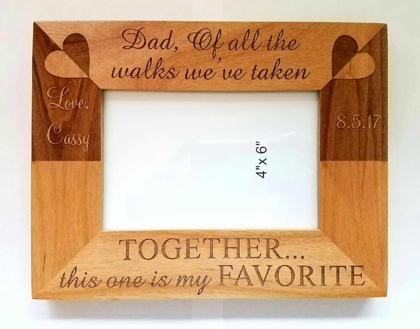 Gift for Father from Daughter, Custom Picture Frame