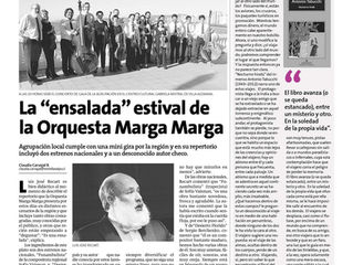 Nota de prensa, diario La Estrella de Valparaíso.