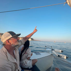 Boat ride in Greece, good energy, vibes, travel 