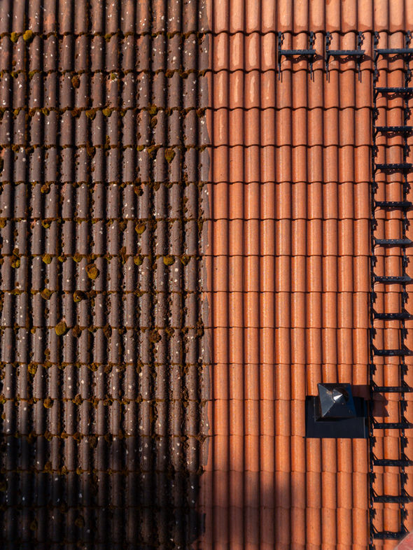 Resultat av en takvask i Halden