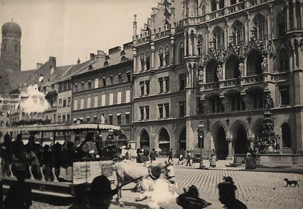 1892 Pferdetrambahn Marienplatz Stadtarc