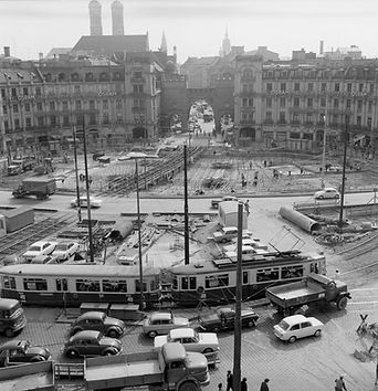 Baustelle Stachus Karlsplatz 1966 bis 1968