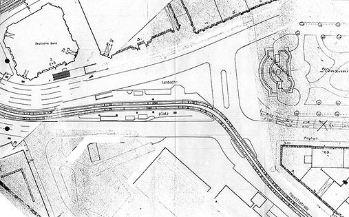 1996 Streckenplan Gleisplan FMTM München Lenbachplatz Knoten heute.jpg