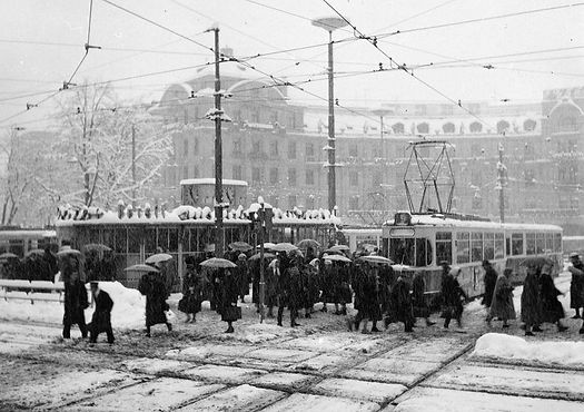 Karlsplatz Stachus 1959 im Winter