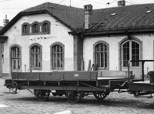 Transportwagen/Niederbord Typ: q 2.52 Betriebsnummer 861 München Tram
