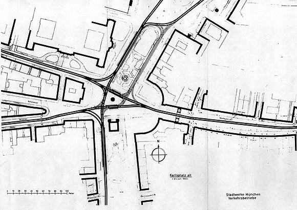 1953 03 Karlsplatz Stachus Knoten Schlei