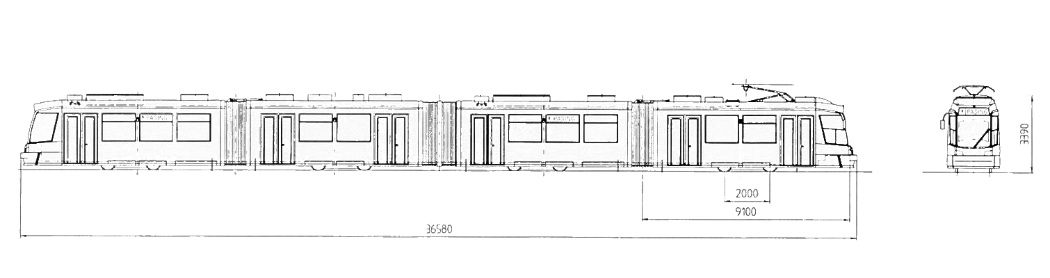 Der 102er auf der Linie 25 am Nockerberg Richtung Grünwald. münchen tram 102 101 p1 Gelenkwagen