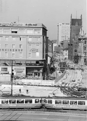 Baustelle Stachus Karlsplatz 1966 bis 1968