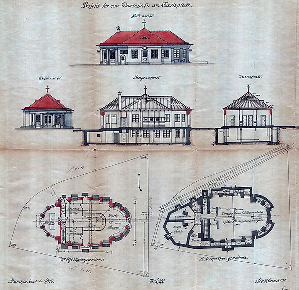 1910-05-25 Stachus Planungen Wartehalle Stationshaus.jpg