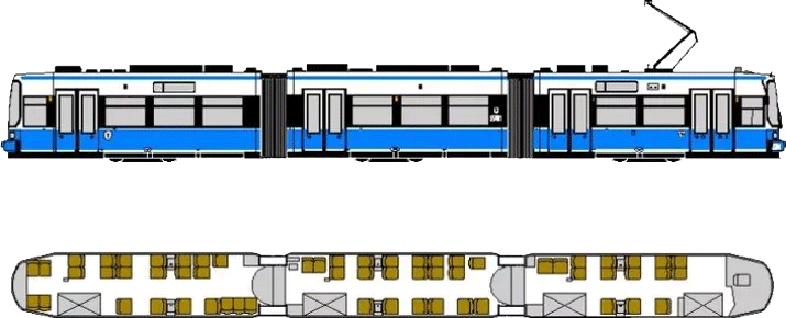 Der 102er auf der Linie 25 am Nockerberg Richtung Grünwald. münchen tram 102 101 p1 Gelenkwagen