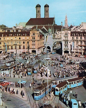 Stachus mit K-Wagen 1958